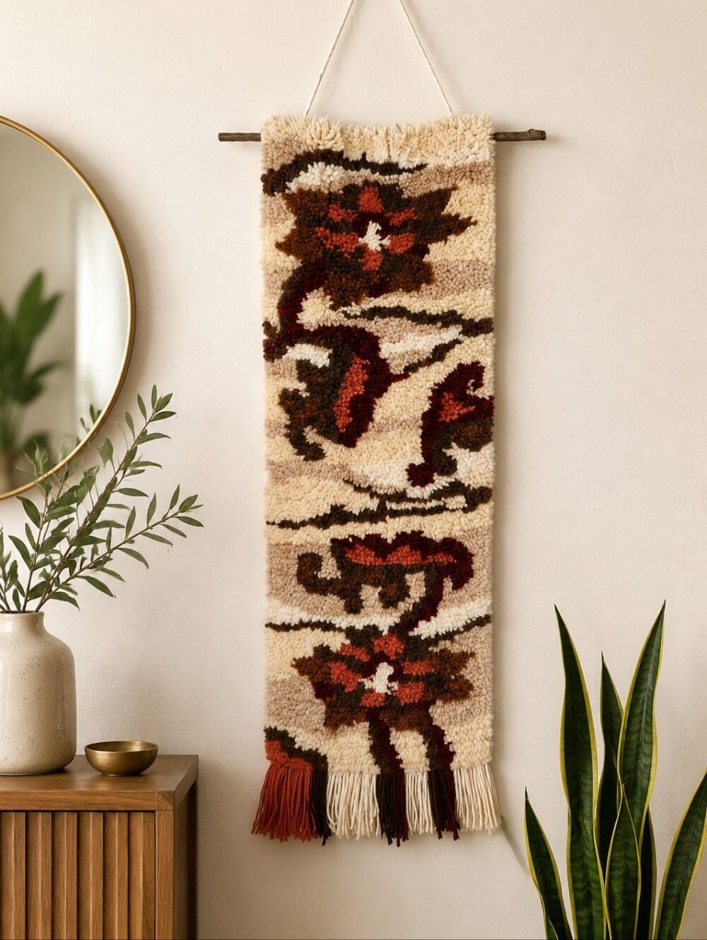 Vintage hook latch wall hanging